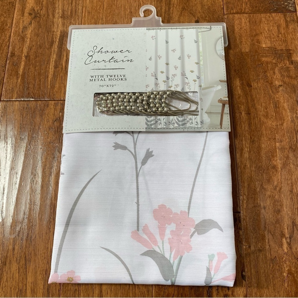 Shower Curtain Set with Hooks Spring Floral